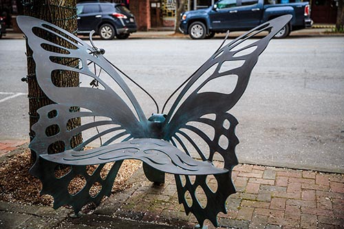 butterfly bench downtown brevard